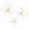 Gold Metal Contemporary Wall Décor Set, 16", 18" & 23"